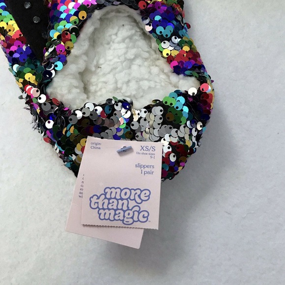 ❌SOLD❌ More than Magic NWT Sequins Slippers Girls M/L (Shoe Size 2-5) - Picture 7 of 8